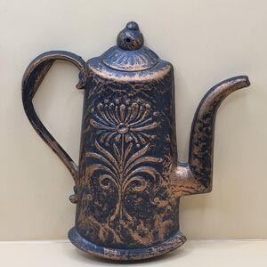 Vintage Dart Ind Teapot Wall Plaque 1974 Faux Copper USA Decor